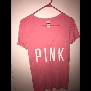 PINK v neck tee